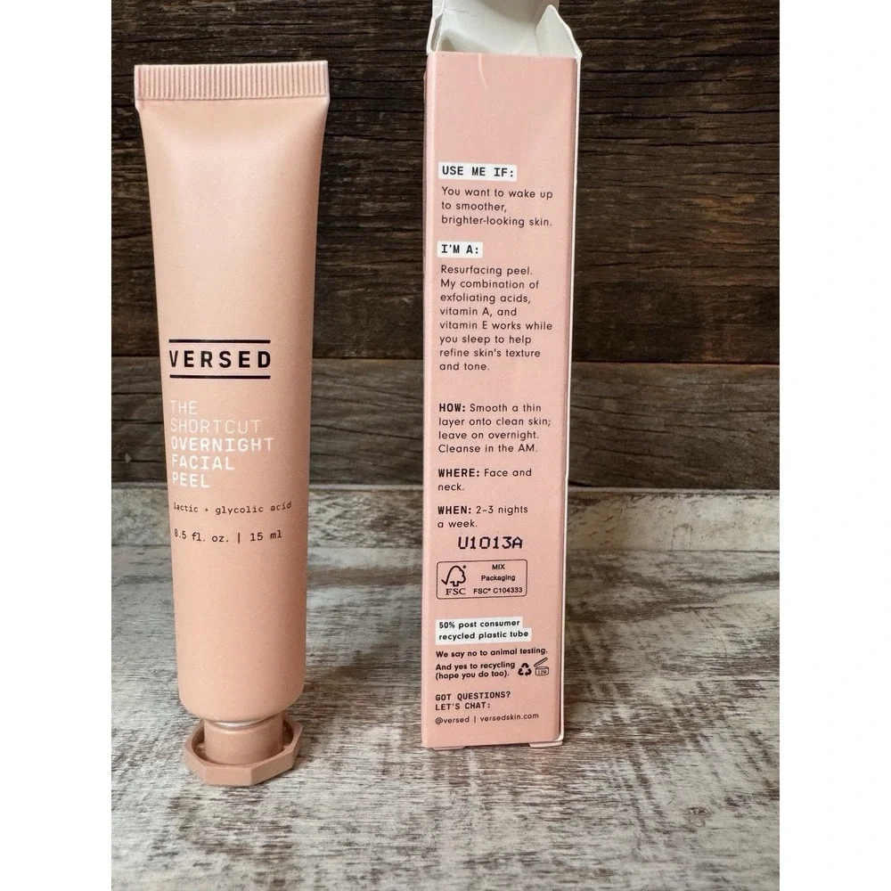 Versed The Shortcut Overnight Facial Peel‎ 0.5 oz NIB | MSRP = $18